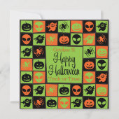 Halloween-Mosaik Einladung (Vorderseite)