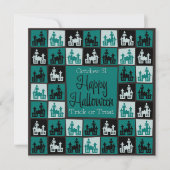 Halloween-Mosaik Einladung (Vorderseite)