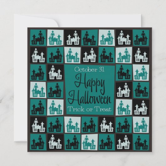 Halloween-Mosaik Einladung (Vorderseite)