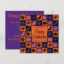 Halloween-Mosaik Einladung