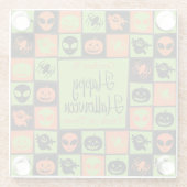 Halloween-Mosaik Glasuntersetzer (Rückseite)