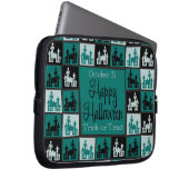 Halloween-Mosaik Laptopschutzhülle (Vorne Rechts)