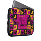 Halloween-Mosaik Laptopschutzhülle (Vorne Rechts)
