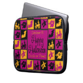Halloween-Mosaik Laptopschutzhülle (Vorderseite Links)