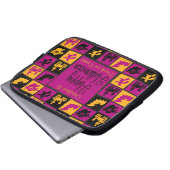 Halloween-Mosaik Laptopschutzhülle (Vorne Knopf)