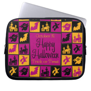 Halloween-Mosaik Laptopschutzhülle