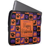 Halloween-Mosaik Laptopschutzhülle (Vorne Rechts)