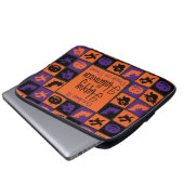 Halloween-Mosaik Laptopschutzhülle (Vorne Knopf)