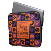 Halloween-Mosaik Laptopschutzhülle (Vorderseite Links)