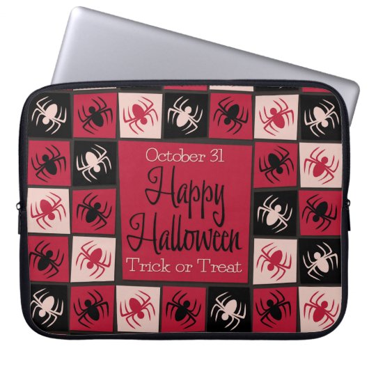 Halloween-Mosaik Laptopschutzhülle (Vorderseite)