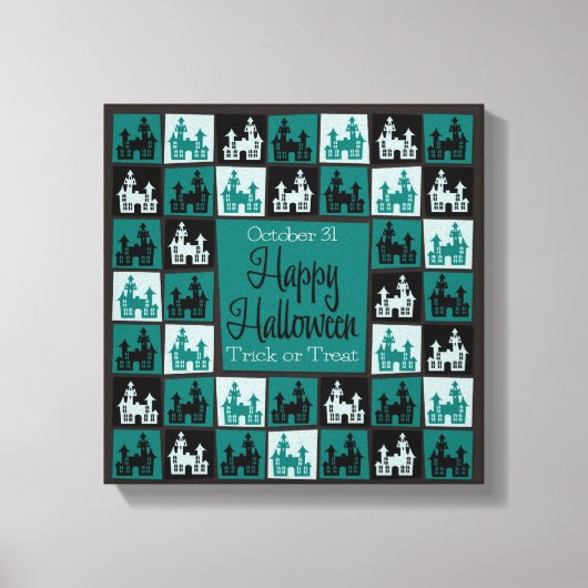 Halloween-Mosaik Leinwanddruck (Vorderseite)