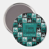 Halloween-Mosaik Magnet (Vorderseite/Rückseite)