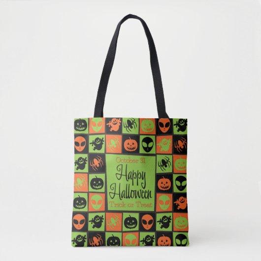 Halloween-Mosaik Tasche (Vorderseite)