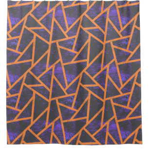 Halloween-Mosaikmuster Duschvorhang