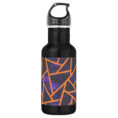 Halloween-Mosaikmuster Edelstahlflasche (Vorderseite)