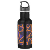 Halloween-Mosaikmuster Edelstahlflasche (Rückseite)