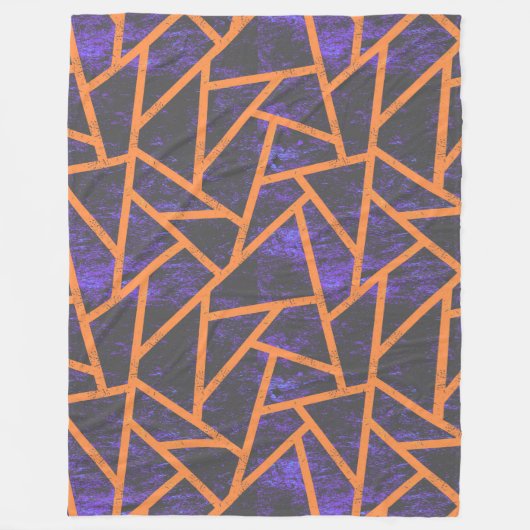 Halloween-Mosaikmuster Fleecedecke (Vorderseite)