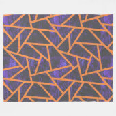 Halloween-Mosaikmuster Fleecedecke (Vorderseite (Horizontal))