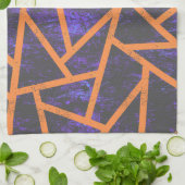 Halloween-Mosaikmuster Geschirrtuch (Gefaltet)