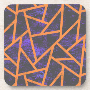 Halloween-Mosaikmuster Getränkeuntersetzer