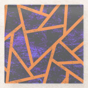 Halloween-Mosaikmuster Glasuntersetzer