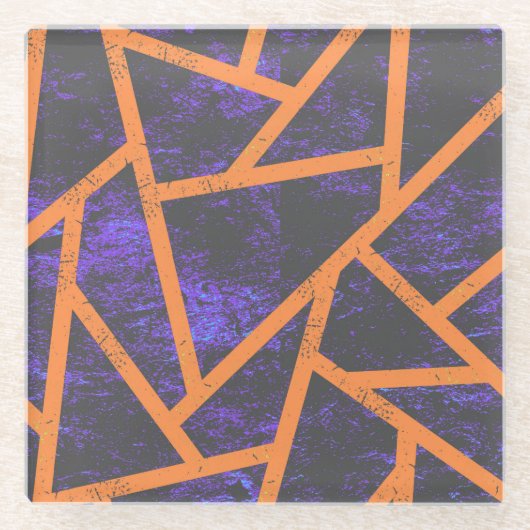 Halloween-Mosaikmuster Glasuntersetzer (Vorderseite)
