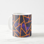 Halloween-Mosaikmuster Kaffeetasse (Vorderseite Links)