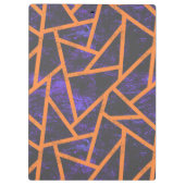 Halloween-Mosaikmuster Klemmbrett (Rückseite)