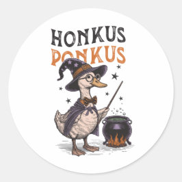 Halloween Mother Goose Runder Aufkleber