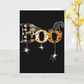 Halloween Motif - Boo Karte (Gelbe Blume)