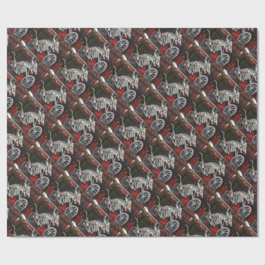 Halloween Motorrad Geschenkpapier (Flach)