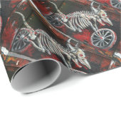 Halloween Motorrad Geschenkpapier (Rolleneckpunkt)