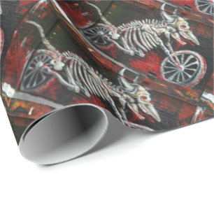 Halloween Motorrad Geschenkpapier