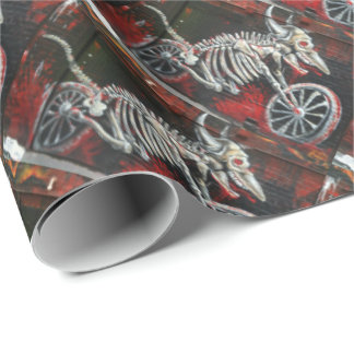 Halloween Motorrad Geschenkpapier