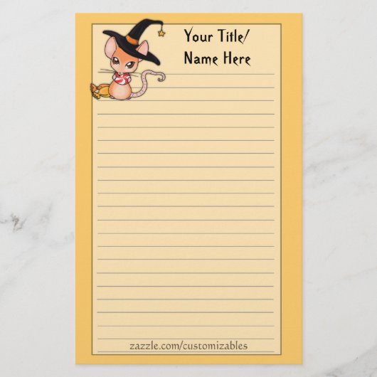 Halloween Mouse Stationery Briefpapier (Vorderseite)