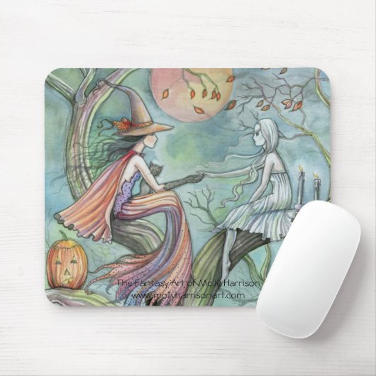 Halloween Mousepad, 'Zeitlose Verbindung' Hexe Mousepad (Mit Mouse)