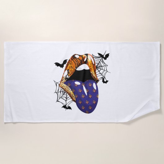 Halloween Mouth Strandtuch (Vorderseite)
