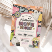 Halloween Movie Night Girl Birthday Invitation Einladung