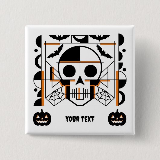 Halloween-Möwe, Fledermäuse, Spinnennetze Button (Vorderseite)