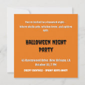 Halloween-Möwe, Fledermäuse, Spinnennetze Einladung (Rückseite)