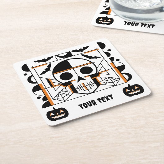 Halloween-Möwe, Fledermäuse, Spinnennetze Rechteckiger Pappuntersetzer (angewinkelt)