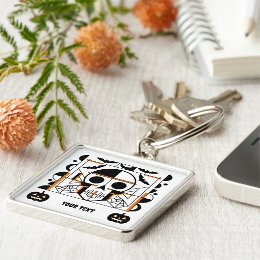 Halloween-Möwe, Fledermäuse, Spinnennetze Schlüsselanhänger (Seite)