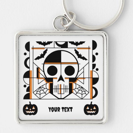 Halloween-Möwe, Fledermäuse, Spinnennetze Schlüsselanhänger (Vorne)