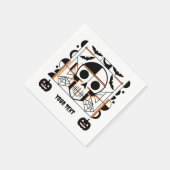 Halloween-Möwe, Fledermäuse, Spinnennetze Serviette (Ecke)