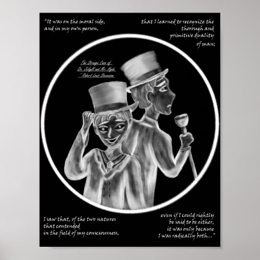 Halloween Mr. Hyde und Dr. Jekyll Gothic Art Print Poster (Vorne)