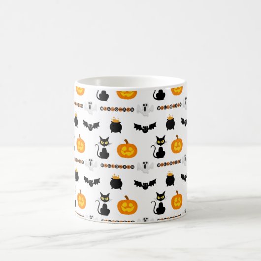 Halloween mugs with a cat theme kaffeetasse (Mittel)