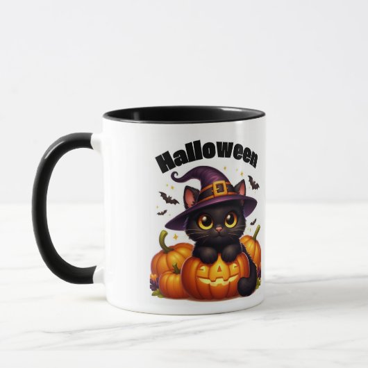 Halloween mugs with a cat theme tasse (Links)