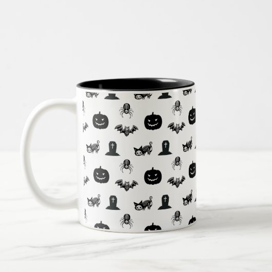 Halloween mugs with a cat theme zweifarbige tasse (Links)