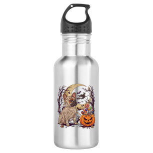 Halloween-Mumie Französische Bulldogge Kürbis Süßi Edelstahlflasche