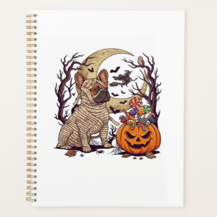 Halloween-Mumie Französische Bulldogge Kürbis Süßi Planer